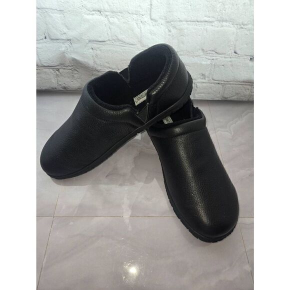 Foamtreads Trail Mens Size 10 Black Slip On Memory Foam Leather Loafer Slipper main image 4